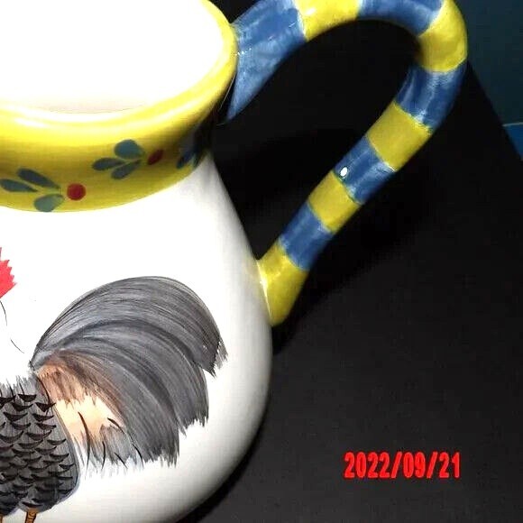 Milson & Louis Rooster Pitcher Ceramic NWOT Colorful Chicken Rare Hand painted - Picture 8 of 8